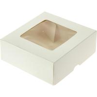 BOITE A GATEAU AVEC FENETRE 13X5 BLANCHE X1