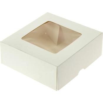 BOITE A GATEAU AVEC FENETRE 13X5 BLANCHE X1