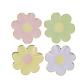 PETITES ASSIETTES FLEURS CARTON COULEURS ASS. ET OR DIAM.18CM X8