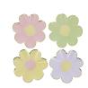 PETITES ASSIETTES FLEURS CARTON COULEURS ASS. ET OR DIAM.18CM X8