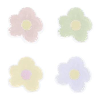 SERVIETTES COCKTAIL FLEURS COULEURS ASS. 26X26CM X20