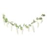 GUIRLANDE DE GLYCINE TOMBANTE BLANC ET FEUILLAGE 1.80M