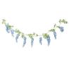 GUIRLANDE DE GLYCINE TOMBANTE BLEU ET FEUILLAGE 1.80M