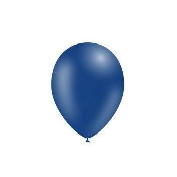 BALLON LATEX METAL BLEU MARINE 25CM X12
