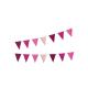 GUIRLANDE FANIONS ROSE 3M (14 fanions 15x21cm)
