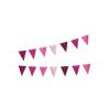 GUIRLANDE FANIONS ROSE 3M (14 fanions 15x21cm)