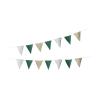 GUIRLANDE FANIONS VERT 3M (14 fanions 15x21cm)