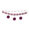 STARTER PACK ROSE (guirlande 2.5m/pompon 30cmx3/guirlande pompon 3m)