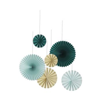 ROSACE A SUSPENDRE VERT X6 (40cm/30cm/20cm)