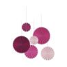 ROSACE A SUSPENDRE ROSE X6 (40cm/30cm/20cm)