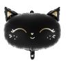 BALLON ALU TETE DE CHAT NOIR 48X36CM