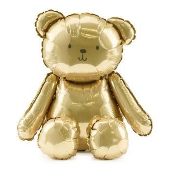 BALLON ALU OURS DORE 43X53CM (gonflage air)