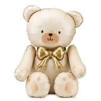 BALLON ALU OURS CREME 75X84CM (gonflage air)