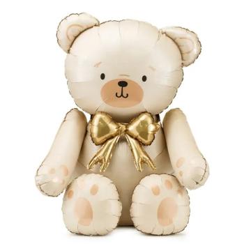 BALLON ALU OURS CREME 75X84CM (gonflage air)