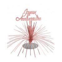 CENTRE DE TABLE JOYEUX ANNIVERSAIRE ROSE GOLD