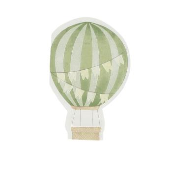 SERVIETTE MONTGOLFIERE TAUPE ET AMANDE 20X30CM X10