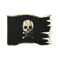 SERVIETTES DRAPEAU DE PIRATE 32X21CM X16