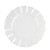 ASSIETTES REUTILISABLES PLAST. TRANSP BORD OR DIAM.26CM X6
