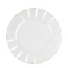 ASSIETTES REUTILISABLES PLAST. TRANSP BORD OR DIAM.26CM X6