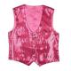 GILET PAILLETTE ROSE HOMME T.L