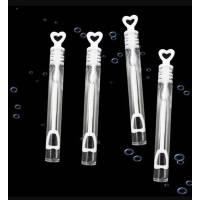 BULLE DE SAVON TUBE COEUR TRANSPARENT X6