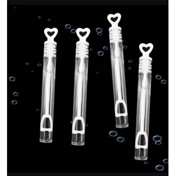 BULLE DE SAVON TUBE COEUR TRANSPARENT X6