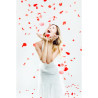 CANON A CONFETTIS PAPIER COEURS ROUGES 40CM
