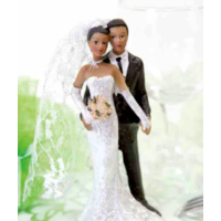 COUPLE MARIES NOIRS H12./13CM