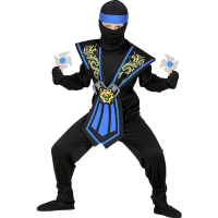 COSTUME NINJA BLEU AVEC ARMES T.4-5 ANS