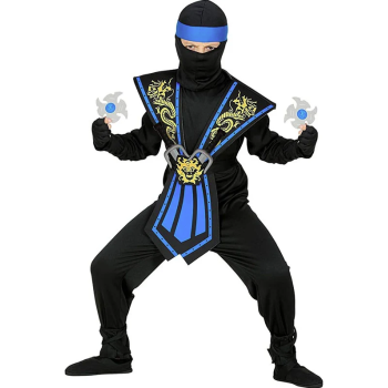 COSTUME NINJA BLEU AVEC ARMES T.4-5 ANS