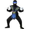 COSTUME NINJA BLEU AVEC ARMES T.4-5 ANS