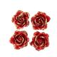 ROSE ROUGE ET PAILLETTES OR 8CM X4