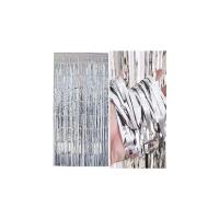 RIDEAU FRANGES ARGENT 1MX2M