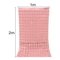 RIDEAU FOIL A CARRE ROSE GOLD 200X100CM