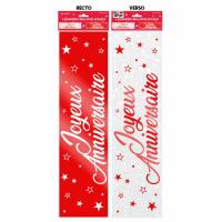 BANNIERE J.A. METALLIQUE ROUGE