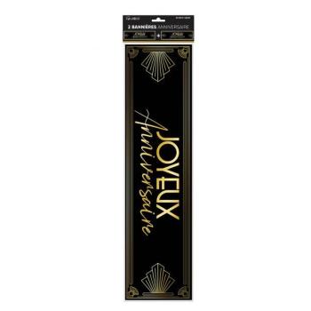BANNIERE ANIVERSAIRE ART DECO X2