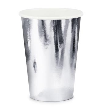 GOBELETS CARTON ARGENT 220ML X6
