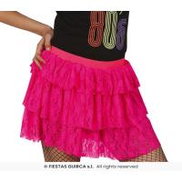 JUPE 80'S ROSE FLUO T.U
