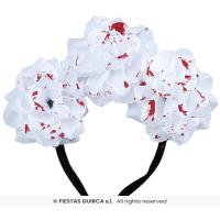 DIADEME FLEURS ENSANGLANTES