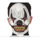 MASQUE BOUFFON NOIR ET BLANC LATEX