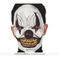 MASQUE BOUFFON NOIR ET BLANC LATEX