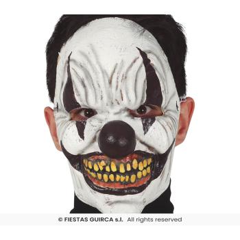 MASQUE BOUFFON NOIR ET BLANC LATEX