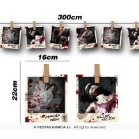 GUIRLANDE PHOTOS CRIMES 274CM (16x22cm)