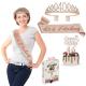 PACK ANNIVERSAIRE 40 ANS (diadème/echarpe/cake topper)