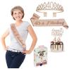 PACK ANNIVERSAIRE 40 ANS (diadème/echarpe/cake topper)