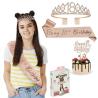 PACK ANNIVERSAIRE 18 ANS (diadème/echarpe/cake topper)
