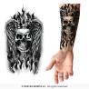 TATOUAGE TETE DE MORT 14X30CM