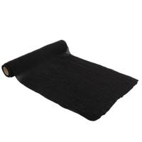 CHEMIN DE TABLE MOUSSELINE NOIRE 28CMX5M