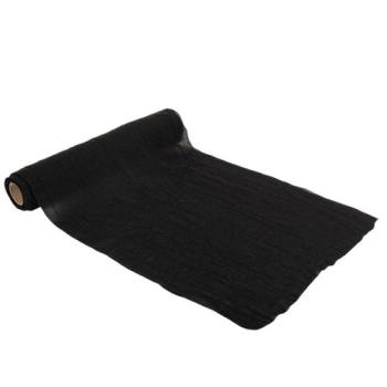 CHEMIN DE TABLE MOUSSELINE NOIRE 28CMX5M