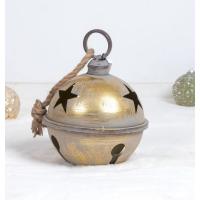 GRELOT GEANT A PENDRE METAL EFFET ROUILLE DIAM.30CM